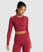 Adapt Fleck Seamless Long Sleeve Crop