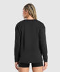 Training(Lifting)Oversized Cotton Long Sleeve Top