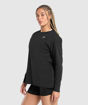 Training(Lifting)Oversized Cotton Long Sleeve Top