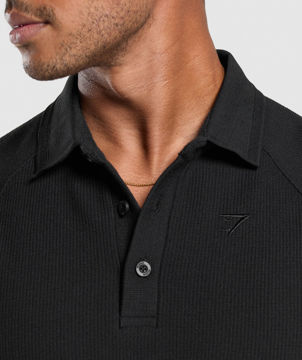 WAFFLE POLO SHIRT