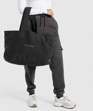 Oversized Cord Tote Bag