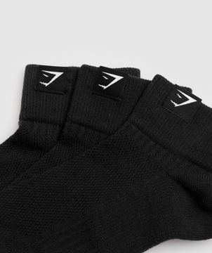 WOVEN TAB QUARTER SOCKS 1PK