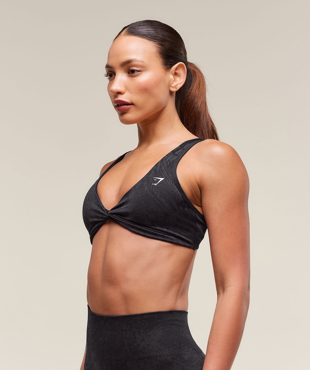 ADAPT X WHITNEY ANIMAL SEAMLESS TWIST FRONT BRA