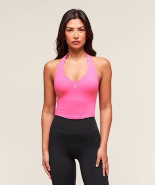 HALTER NECK CAMI WITH SHELF