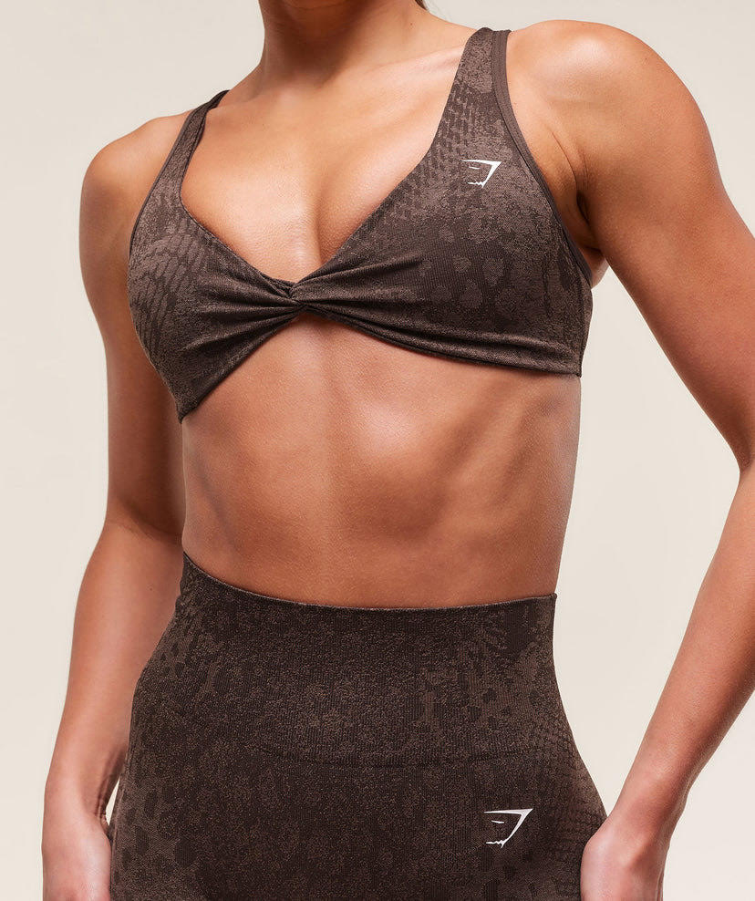 ADAPT X WHITNEY ANIMAL SEAMLESS TWIST FRONT BRA