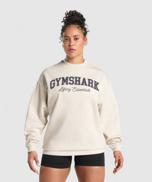 LIFTING ESSENTIALS GRAPHIC BRUSHED OVERSIZED SWEATSHIRT