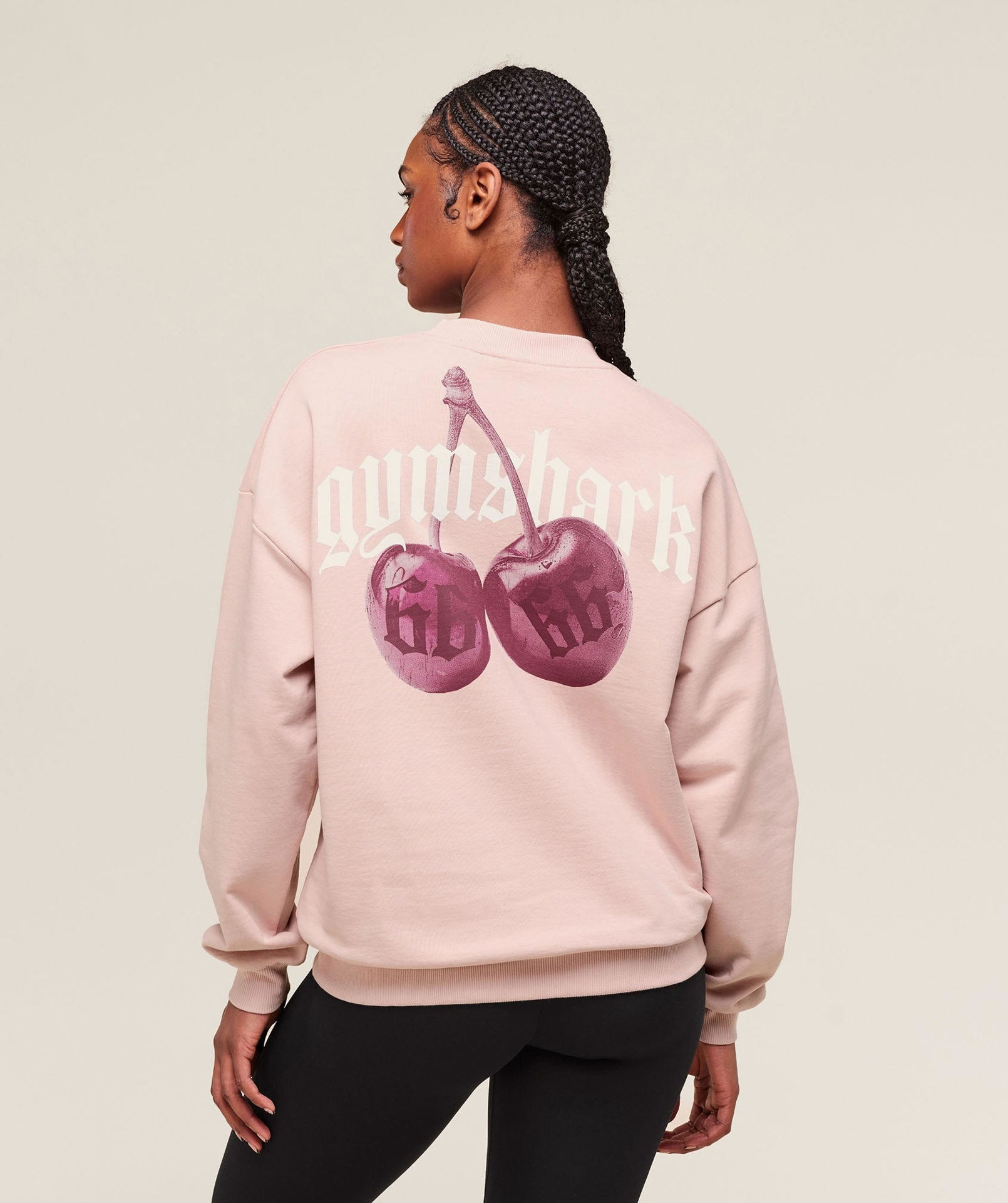 Cherry Graphic Oversized Sweatshirt