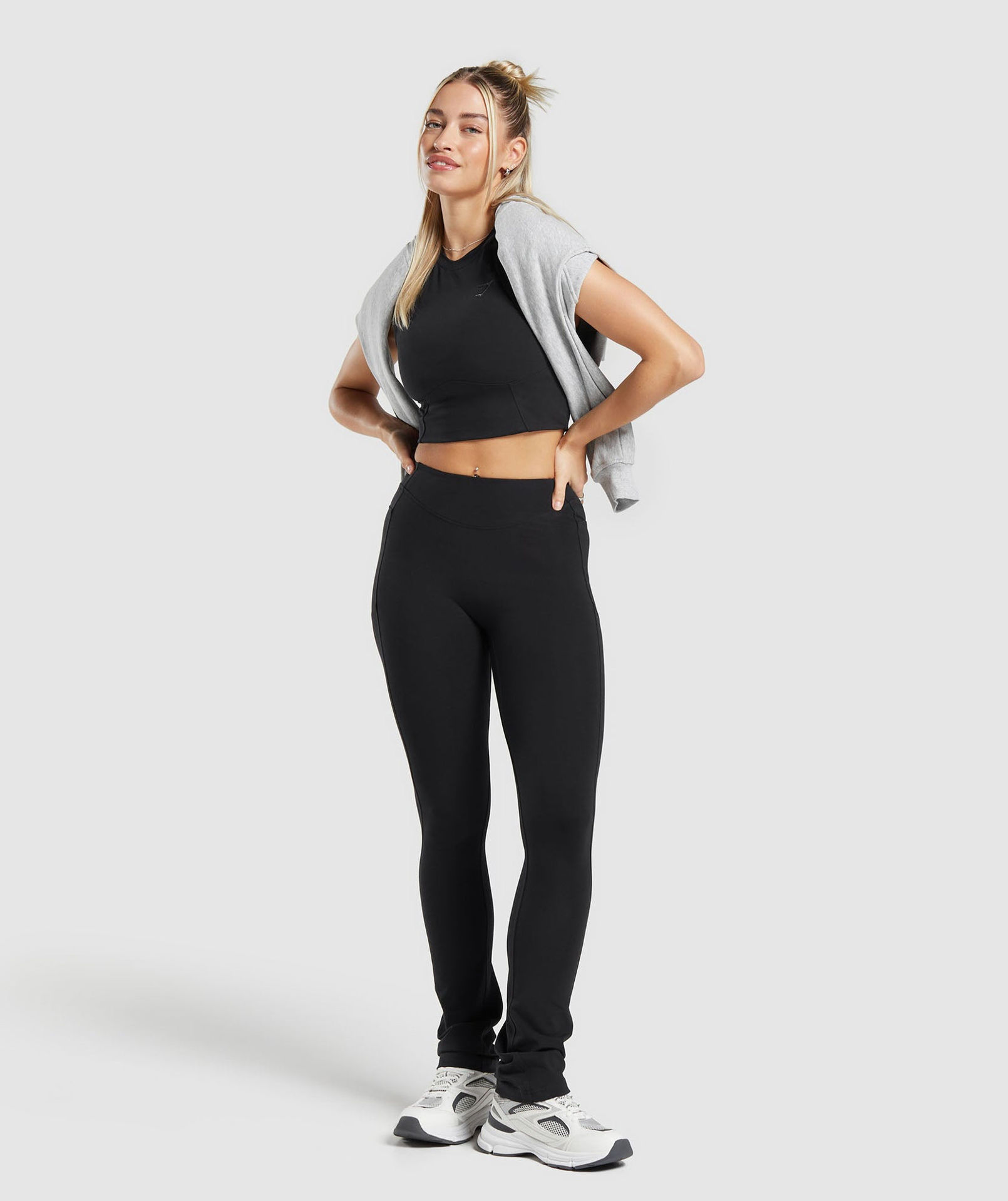 REST DAY BOOT CUT COTTON LEGGINGS