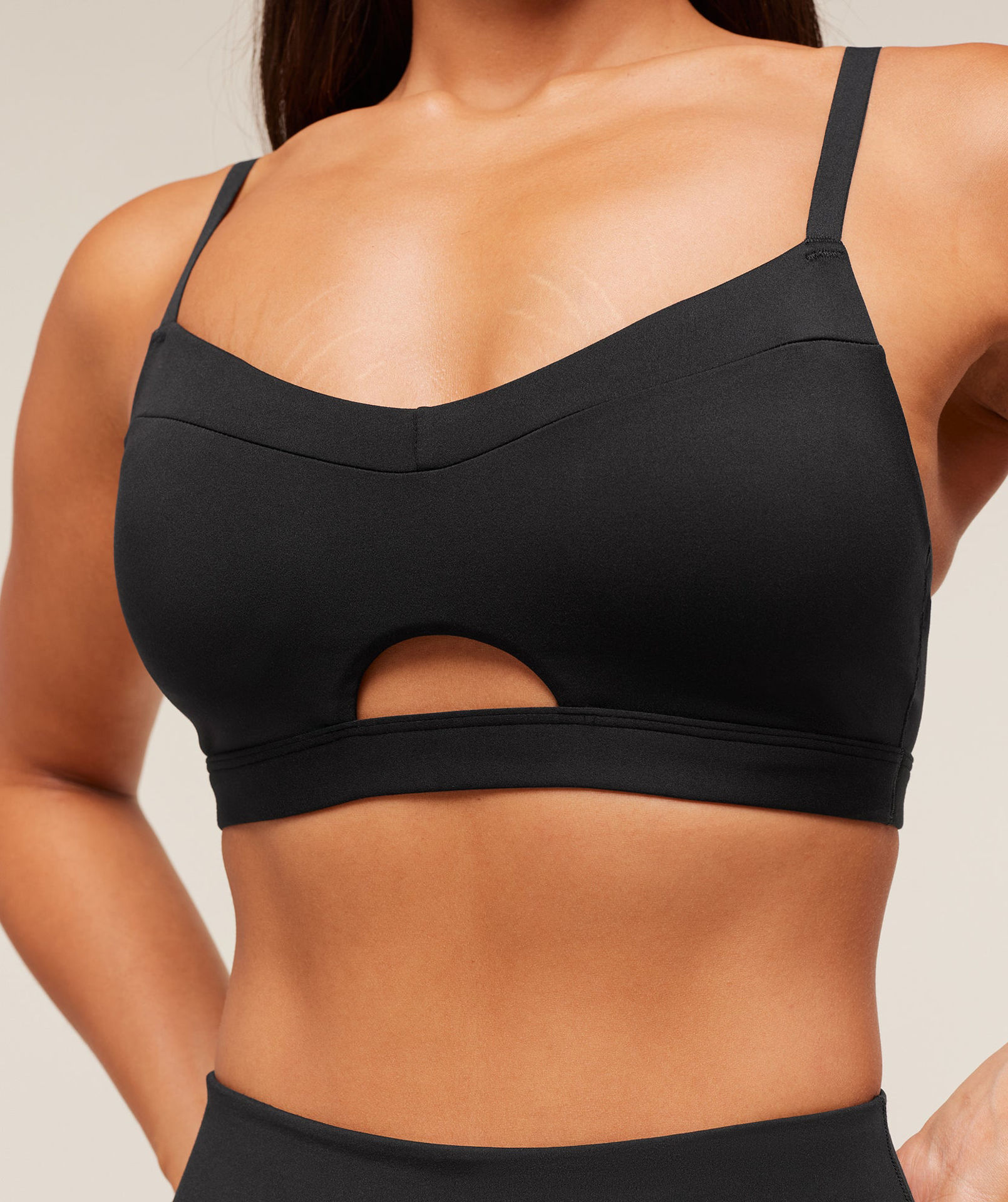 BALCONY PEEKABOO SPORTS BRA