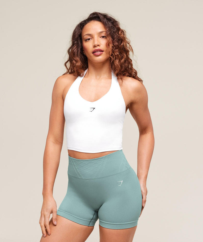 HALTER NECK CAMI WITH SHELF