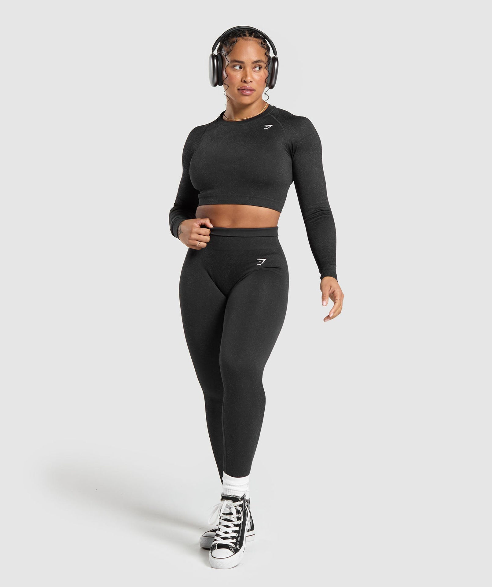 Adapt Fleck Seamless Long Sleeve Crop