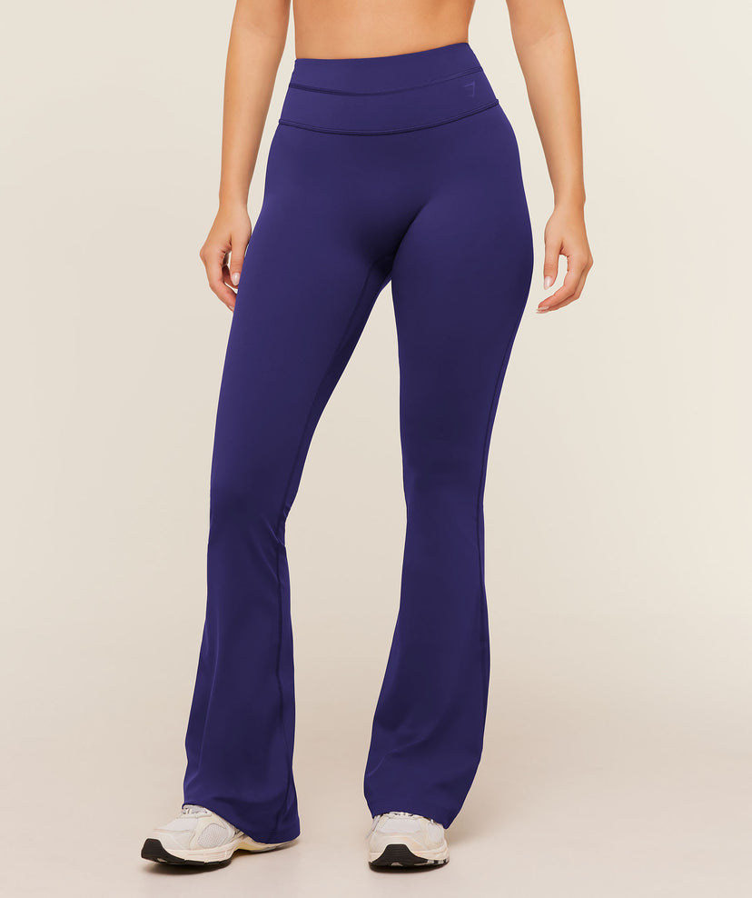 Crossover Back Flared Leggings