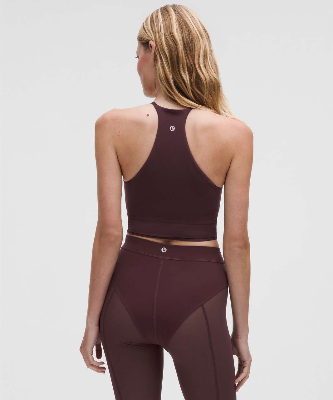 Nulu High-Neck Mesh-Hem Tank Top Light Support, B/C Cup