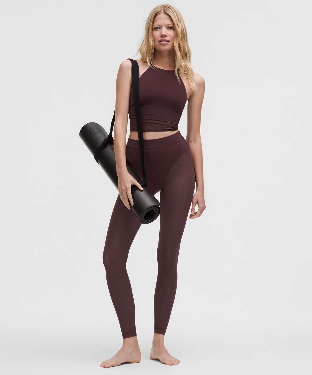 Nulu High-Neck Mesh-Hem Tank Top Light Support, B/C Cup