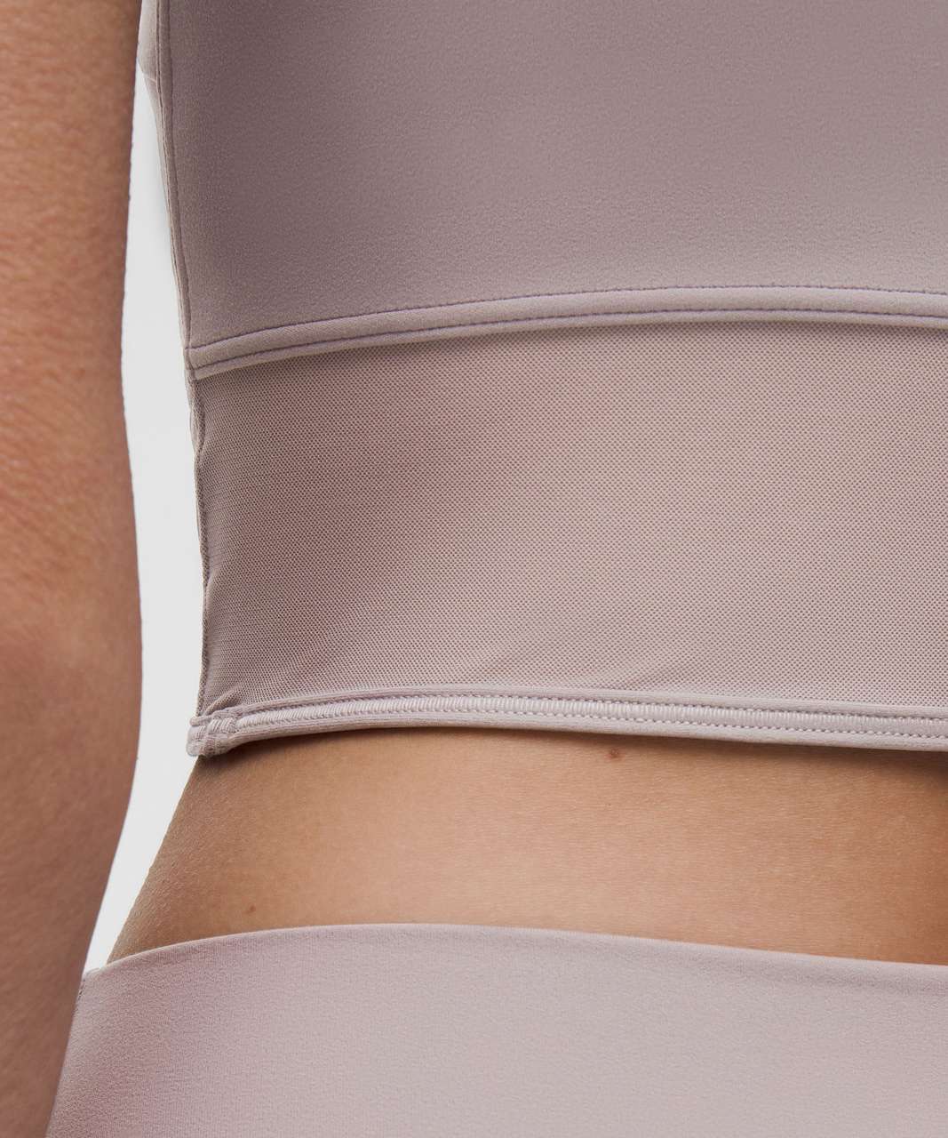 Nulu High-Neck Mesh-Hem Tank Top Light Support, B/C Cup