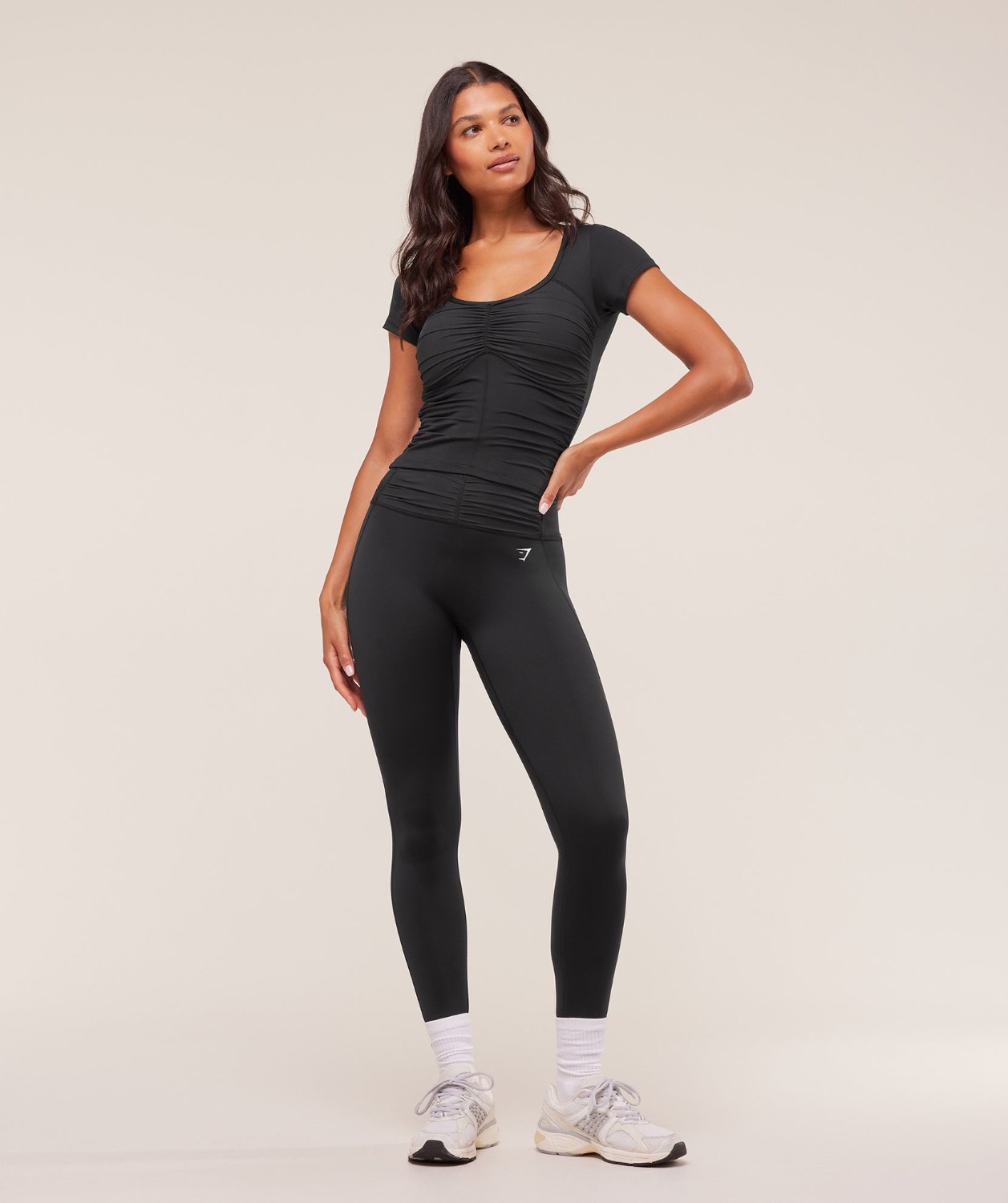 RUCHE SHORT SLEEVE TOP