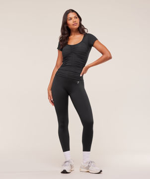 RUCHE SHORT SLEEVE TOP