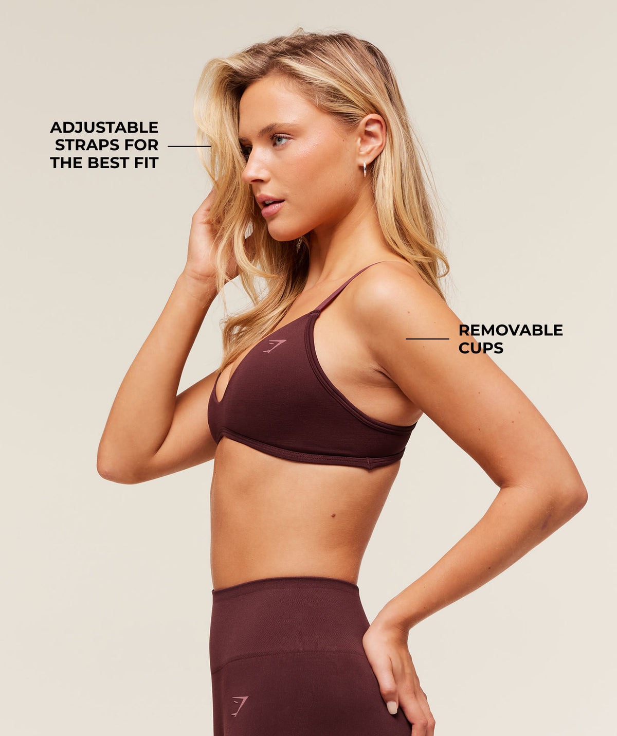SOFT SCULPT V-NECK SPORTS BRA