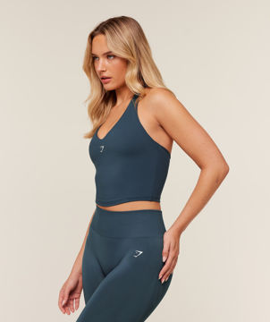 HALTER NECK CAMI WITH SHELF