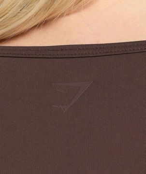 CONTRAST SEAMLESS CROP TOP